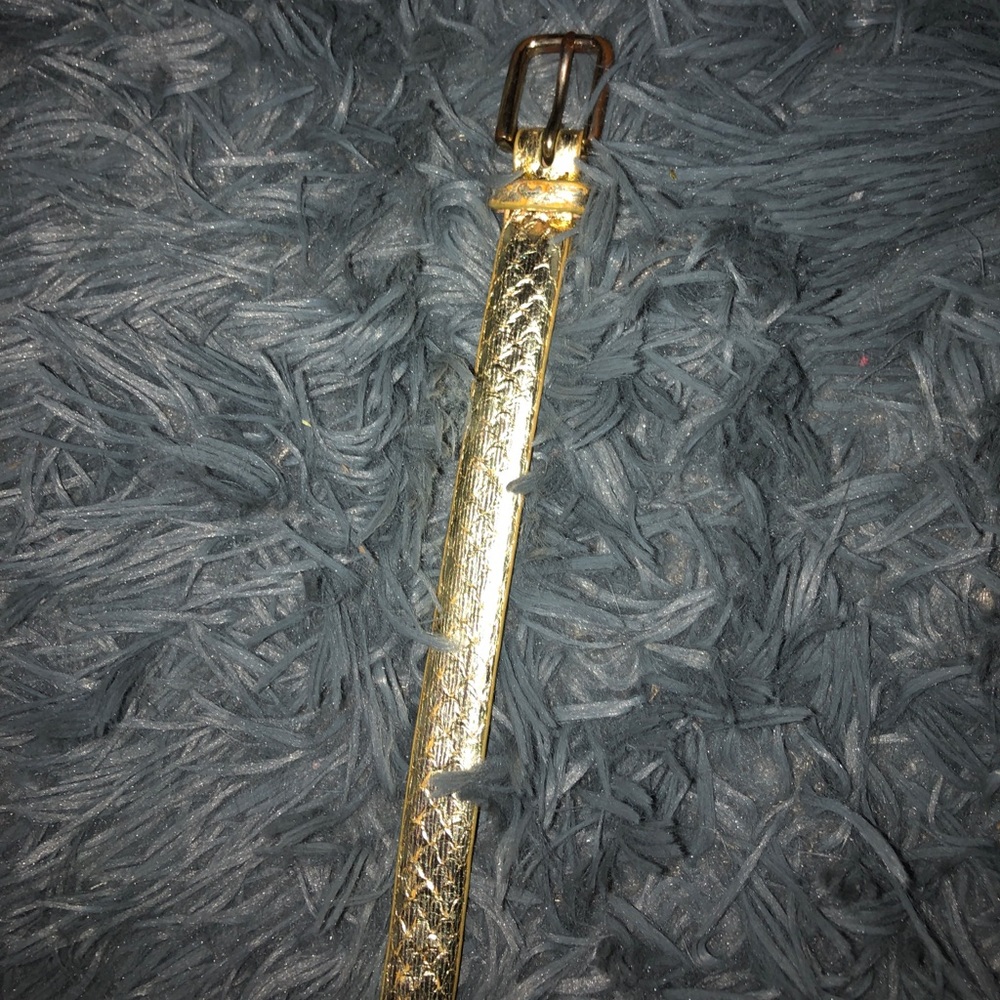 Gold metallic snakeskin belt from Forever 21!!